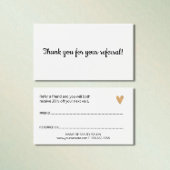 Eenvoudig Elegant Black en White Gold Heart Visitekaartje