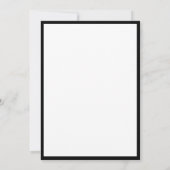 Eenvoudig Elegant Black & White Monogram Weddensch Kaart (Achterkant)