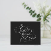 Eenvoudig Elegant BlackCalligraphy Cadeat (Staand voorkant)