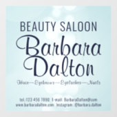 Eenvoudig Elegant Blauw Bokeh Raamsticker (Vel)