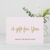 Eenvoudig elegant Bleek Roos Faux Gold Beauty (Staand voorkant)