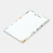 Eenvoudig Elegant Bloemen gepersonaliseerd Post-it® Notes (Schuin)