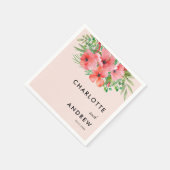 Eenvoudig, elegant, bloemen servet (Hoek)