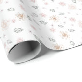 Eenvoudig Elegant Bloemmotief Cadeaupapier (Rol Hoek)