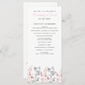 Eenvoudig Elegant Blush Floral Wedding Programma (Voorkant / Achterkant)