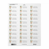 Eenvoudig Elegant Blush Pink Floral Return Address Etiket (Full Sheet)