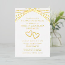 Eenvoudig Elegant Boog Goud 50ste Trouwen Jubileum