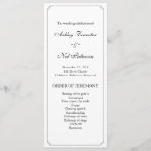Eenvoudig Elegant Border Wedding Ceremony Programm Programma (Voorkant)