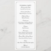 Eenvoudig Elegant Border Wedding Ceremony Programm Programma (Achterkant)