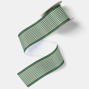Eenvoudig Elegant Bosgroen Cottagecore Gingham Lint