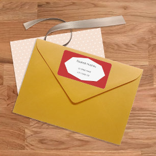 Eenvoudig Elegant Bourgogne Rood Etiket