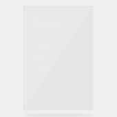 Eenvoudig Elegant Bruiloft Acryl Welkomstbord Acryl Bord (Voorkant)