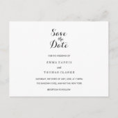 Eenvoudig Elegant | Bruiloft Save The Date Post Aankondigingskaart (Voorkant)