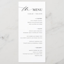 Eenvoudig Elegant Bruiloft Voedsel Menu