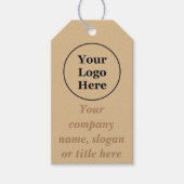 Eenvoudig elegant bruin cadeaulabel (Voorkant)