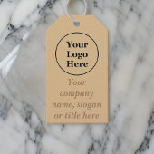 Eenvoudig elegant bruin cadeaulabel