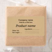 Eenvoudig elegant bruin etiket (Insitu)