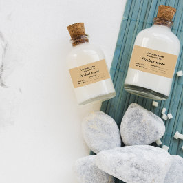 Eenvoudig elegant bruin etiket