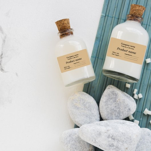 Eenvoudig elegant bruin etiket