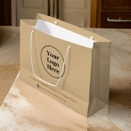 Eenvoudig elegant bruin groot cadeauzakje