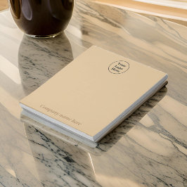 Eenvoudig elegant bruin Notitieblok