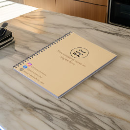 Eenvoudig elegant bruin notitieboek