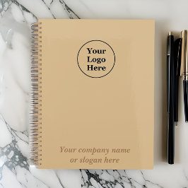 Eenvoudig elegant bruin planner