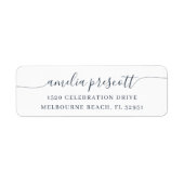 Eenvoudig Elegant Calligraphy Script Return-adres Etiket (Voorkant)