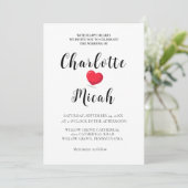 Eenvoudig elegant Calligraphy Script Wedding Kaart (Staand voorkant)