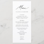 Eenvoudig elegant calligraphy Wedding Menu (Voorkant)