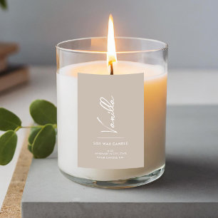 Eenvoudig Elegant Candle Label Voedselcontainer Etiket