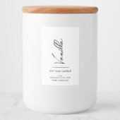 Eenvoudig Elegant Candle Label Voedselcontainer Etiket (Voorkant)