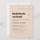 Eenvoudig elegant chic bachelorette weekend kaart (Voorkant)