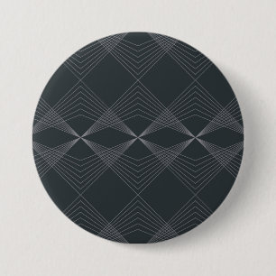 Eenvoudig, elegant, chic, luxe grafische lijnkunst ronde button 7,6 cm