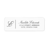 Eenvoudig Elegant Chic Script Return Address Label (Voorkant)