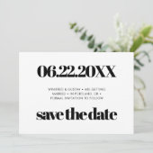 Eenvoudig elegant & chique Bewaar de datum Save The Date (Staand voorkant)