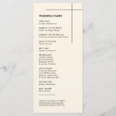 Eenvoudig elegant & chique bruiloft programma (Achterkant)
