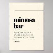 Eenvoudig elegant & chique Mimosa barteken Poster (Voorkant)