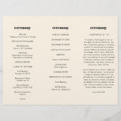 Eenvoudig elegant & chique Trifold bruiloft progra Flyer (Voorkant)