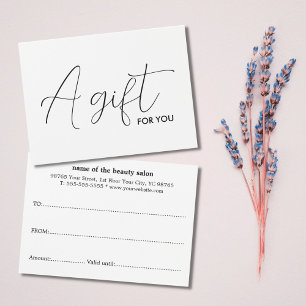 Eenvoudig Elegant Clean Black White Cadebewijs Visitekaartje