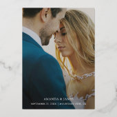 Eenvoudig Elegant Custom Save the Date Gold Folie Uitnodiging (Voorkant)