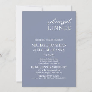 Eenvoudig elegant de avond voor repetitie diner I Kaart