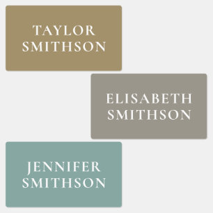 Eenvoudig Elegant Earthy Minimal Add Jouw naam Sch Labels