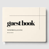 Eenvoudig elegant en chic bruiloft gastenboek (Voorkant)