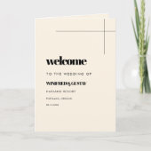 Eenvoudig elegant- en chic-trouwvouwprogramma programma (Voorkant)
