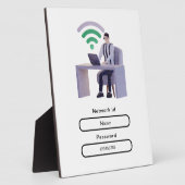Eenvoudig, elegant en persoonlijk WiFi-netwerkwach Fotoplaat (Zijkant)