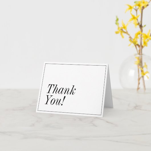 Eenvoudig, elegant en respectabel "Bedankt!" Kaart (Gele Bloem)