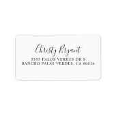 Eenvoudig elegant etiket (Voorkant)