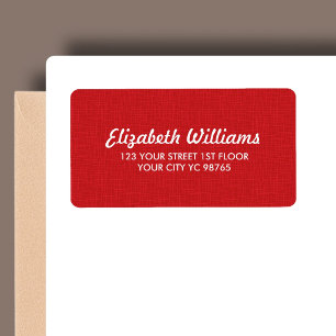 Eenvoudig elegant etiket met rode textuur