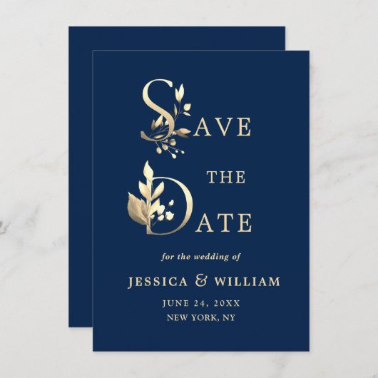 Eenvoudig Elegant Eucalyptus Wedding sparen de Dat Save The Date (Voorkant / Achterkant)